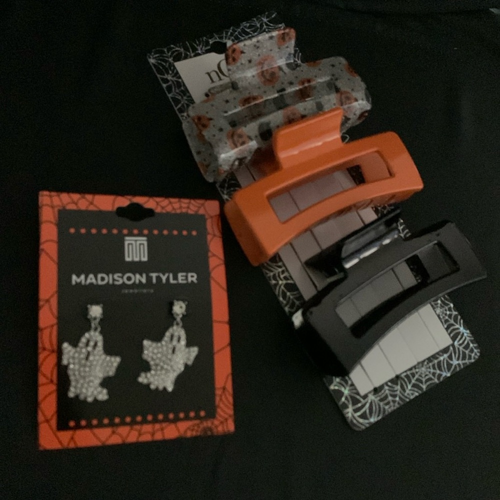 Ghost Earrings and Hair Clips